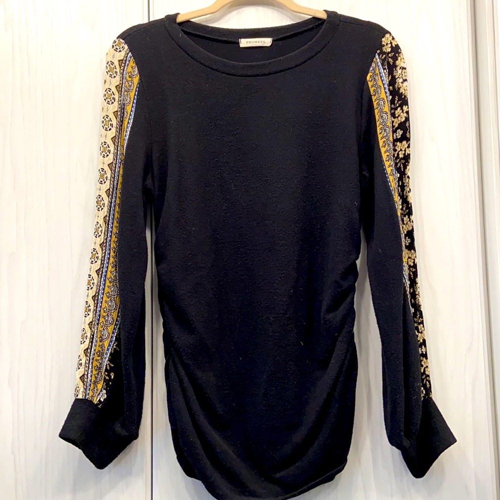 By Promesa, Side Ruched Bubble Sleeve top
